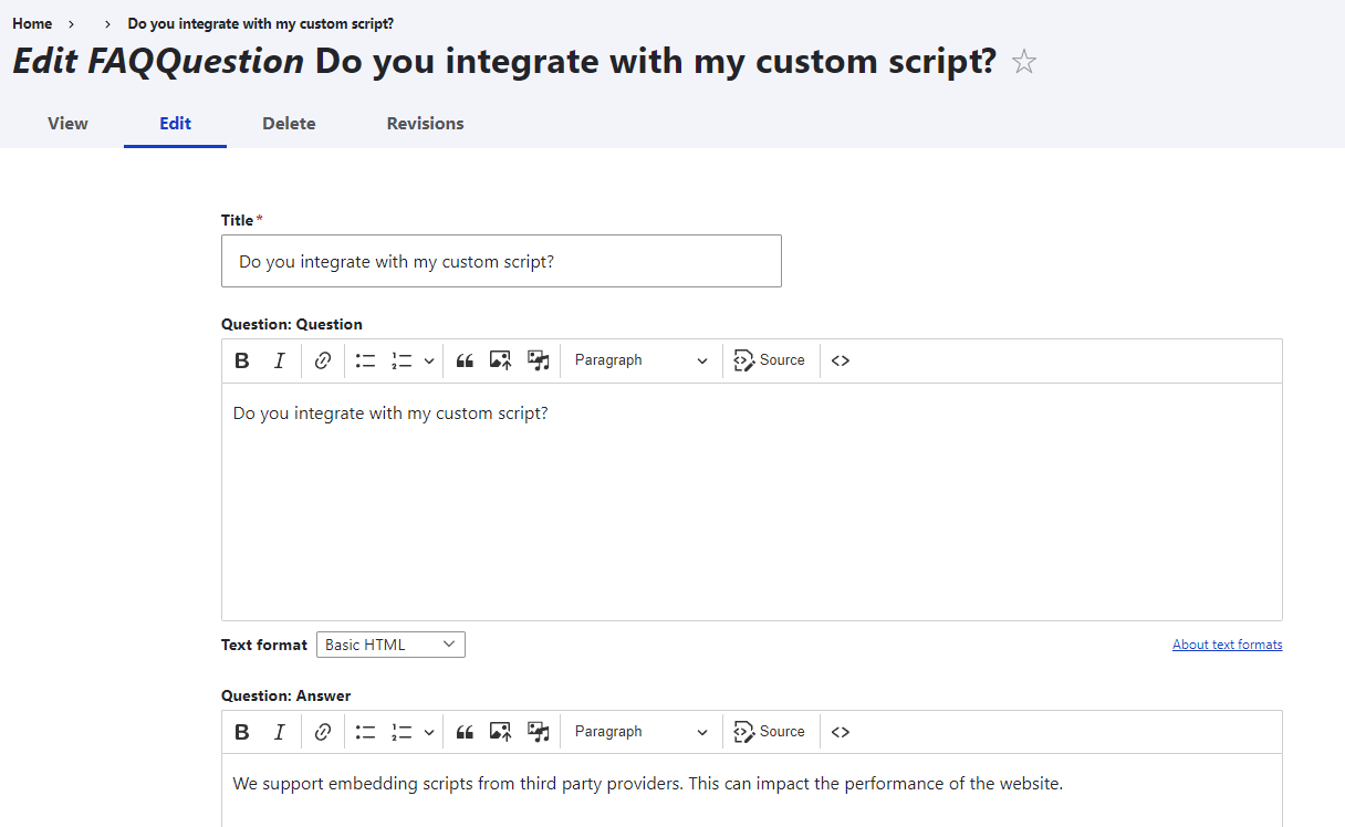 Drupal content